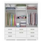 Guarda-roupa Casal Com Espelho Luiza 4 Pt 7 Gv Branco