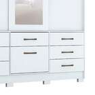 Guarda-roupa Casal Com Espelho Luiza 4 Pt 7 Gv Branco