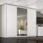 Guarda-roupa Casal Com Espelho Malma 3 Pt Branco