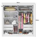 Guarda-roupa Casal Com Espelho Manaus 3 Pt Branco