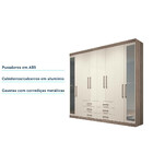 Guarda Roupa Casal Com Espelho Master 8 Portas 6 Gavetas Sant