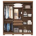 Guarda-roupa Casal Com Espelho Milena 6 Pt 2 Gv Avelã
