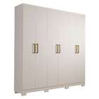 Guarda-roupa Casal Com Espelho Milena 6 Pt 2 Gv Branco