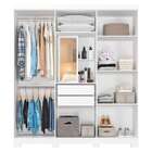 Guarda-roupa Casal Com Espelho Milena 6 Pt 2 Gv Branco