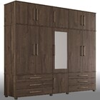 Guarda-roupa Casal Com Espelho Mônaco 11 Pt 6 Gv Marrom Escuro