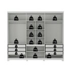 Guarda-roupa Casal Com Espelho Monte Carlo Branco