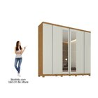 Guarda-roupa Casal Com Espelho Monte Carlo Cinamomo / Off Whi
