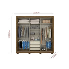 Guarda-roupa Casal Com Espelho Montreal Plus 3 Pt 3 Gv Branco