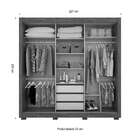 Guarda-roupa Casal Com Espelho Montreal Plus 3 Pt 3 Gv Branco