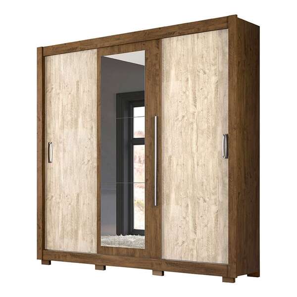 Guarda-roupa Casal Com Espelho Montreal Plus 3 Pt 3 Gv Castan