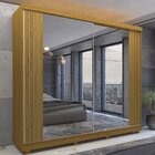 Guarda Roupa Casal Com Espelho Nas 2 Portas E Pés Rafaelle Ye