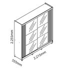 Guarda Roupa Casal Com Espelho Nas 2 Portas E Pés Rafaelle Ye