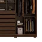 Guarda-roupa Casal Com Espelho New Prime 3 Pt 6 Gv Jacarandá