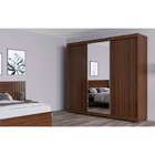 Guarda-roupa Casal Com Espelho New Prime 3 Pt 6 Gv Jacarandá