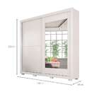 Guarda-roupa Casal Com Espelho Nicole Plus 2 Pt 3 Gv Branco