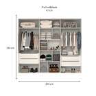 Guarda-roupa Casal Com Espelho Núbia 6 Pt 4 Gv Branco