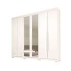 Guarda-roupa Casal Com Espelho Núbia 6 Pt 4 Gv Branco