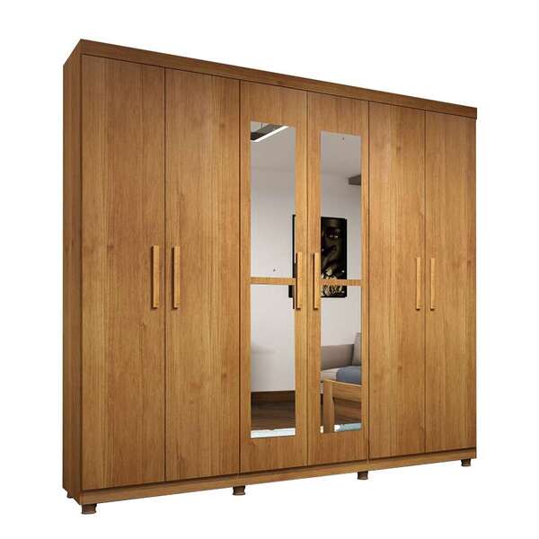 Guarda-roupa Casal Com Espelho Olimpo Ii 6 Pt 3 Gv Cinamomo