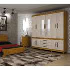 Guarda-roupa Casal Com Espelho Parma 10 Pt 3 Gv Cedro E Off W
