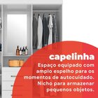 Guarda-roupa Casal Com Espelho Pérsia 4 Pt 3 Gv Branco E Rosa