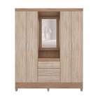 Guarda-roupa Casal Com Espelho Pérsia 4 Pt 3 Gv Nogal