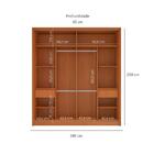 Guarda-roupa Casal Com Espelho Porto 2 Portas 2 Gavetas Freij