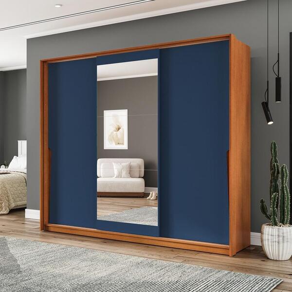 Guarda-roupa Casal Com Espelho Porto 3 Portas 4 Gavetas Freij