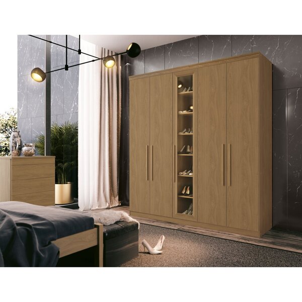 Guarda Roupa Casal Com Espelho Reflecta 5 Portas Slow Motion