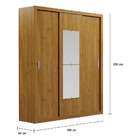 Guarda-roupa Casal Com Espelho Sabrina Premium Imbuia 3 Pt 4