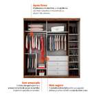 Guarda-roupa Casal Com Espelho Scarpa 3 Pt Freijó Dourado