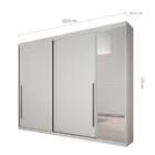 Guarda-roupa Casal Com Espelho Scarpa 3pt 4gv Branco