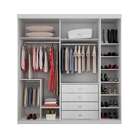 Guarda-roupa Casal Com Espelho Scarpa 3pt 4gv Branco