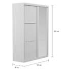 Guarda-roupa Casal Com Espelho Senegal 2 Pt Branco