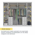 Guarda-roupa Casal Com Espelho Sevilla 6 Pt Branco