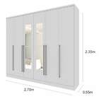 Guarda-roupa Casal Com Espelho Sevilla 6 Pt Branco