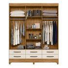 Guarda Roupa Casal Com Espelho Siena Freijó Off White Moval 1