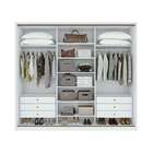 Guarda-roupa Casal Com Espelho Spazio 3 Pt 6 Gv Branco