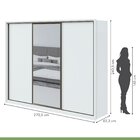 Guarda-roupa Casal Com Espelho Spazio 3 Pt 6 Gv Branco