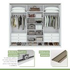 Guarda-roupa Casal Com Espelho Spazio 3 Pt 6 Gv Branco