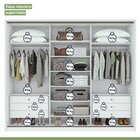 Guarda-roupa Casal Com Espelho Spazio 3 Pt 6 Gv Branco