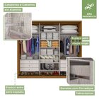 Guarda-roupa Casal Com Espelho Spazio 3 Pt 6 Rovere E Off Whi