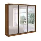 Guarda-roupa Casal Com Espelho Spazio 3 Pt 6 Rovere E Off Whi