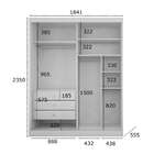 Guarda-roupa Casal Com Espelho Thor Gold 2 Pt Branco