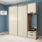 Guarda-roupa Casal Com Espelho Tivolli 3 Pt 4 Gv Off White