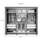 Guarda-roupa Casal Com Espelho Tokio 3 Pt 4 Gv Branco