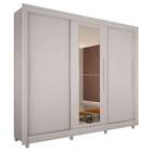 Guarda-roupa Casal Com Espelho Tokio 3 Pt 4 Gv Branco