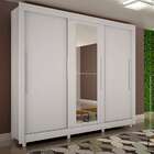 Guarda-roupa Casal Com Espelho Tokio 3 Pt 4 Gv Branco