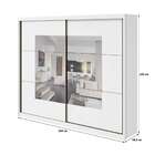 Guarda-roupa Casal Com Espelho Toronto 2 Pt Branco