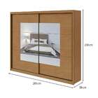 Guarda-roupa Casal Com Espelho Toronto Flex 2 Pt 6 Gv Amêndoa