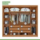 Guarda-roupa Casal Com Espelho Toronto Flex 2 Pt 6 Gv Amêndoa